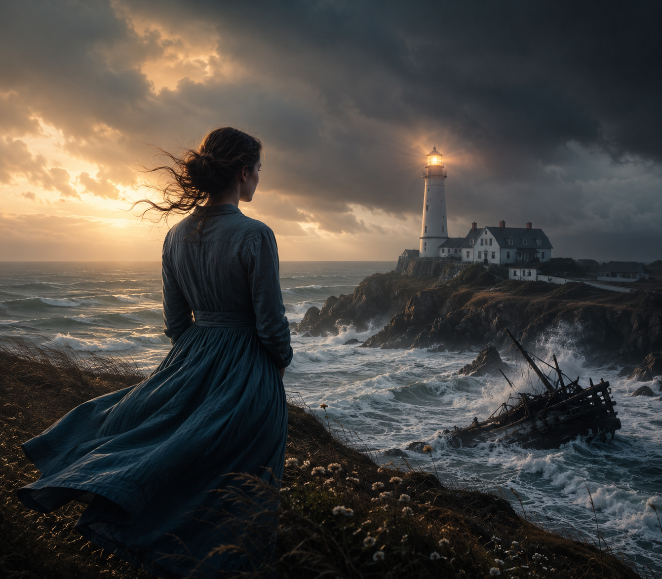 The Lighthouse Keeper's Daughter production art